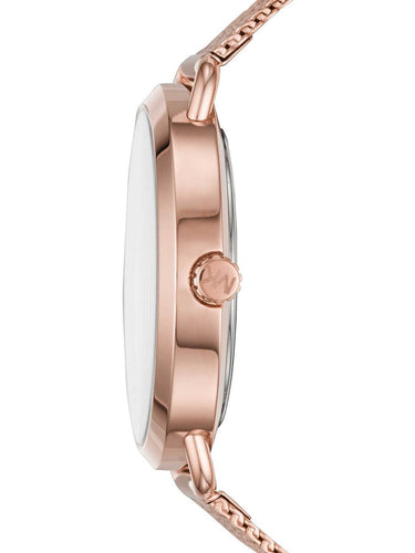 Michael Kors Damen Armbanduhr Porita 37 mm Diamanten auf dem Zifferblatt Armband Edelstahl Mesh MK3845